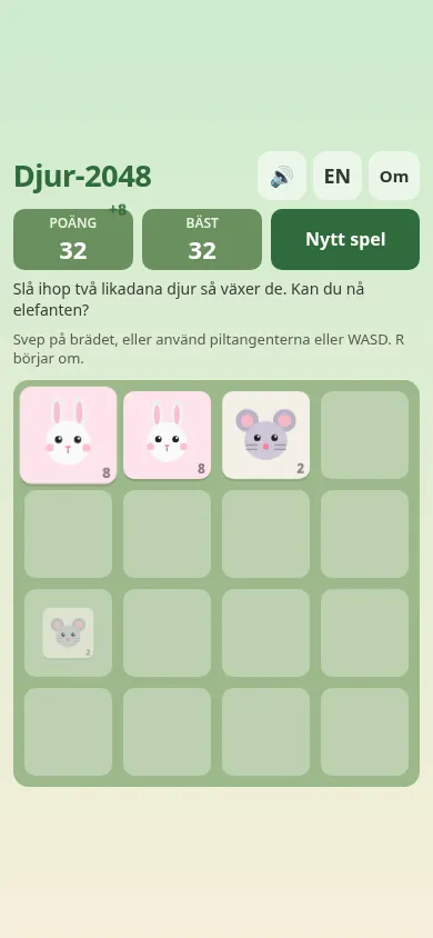 Skärmbild från Djur-2048