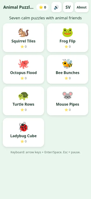 Screenshot from Animal Puzzles