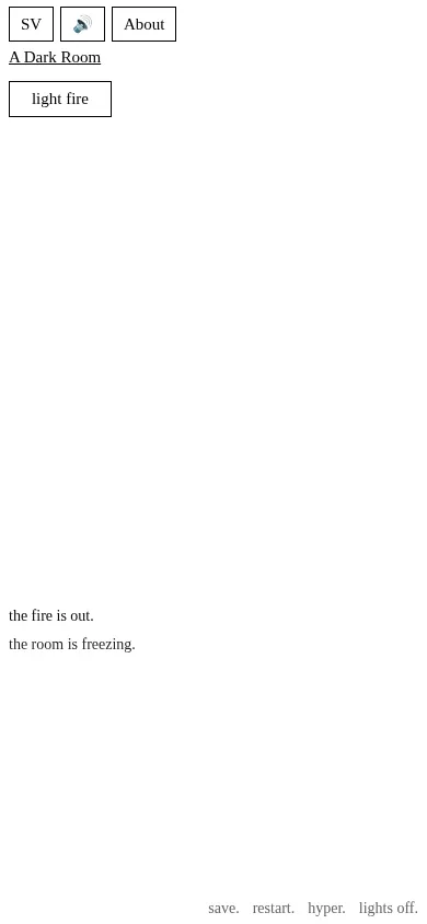 Screenshot from A Dark Room