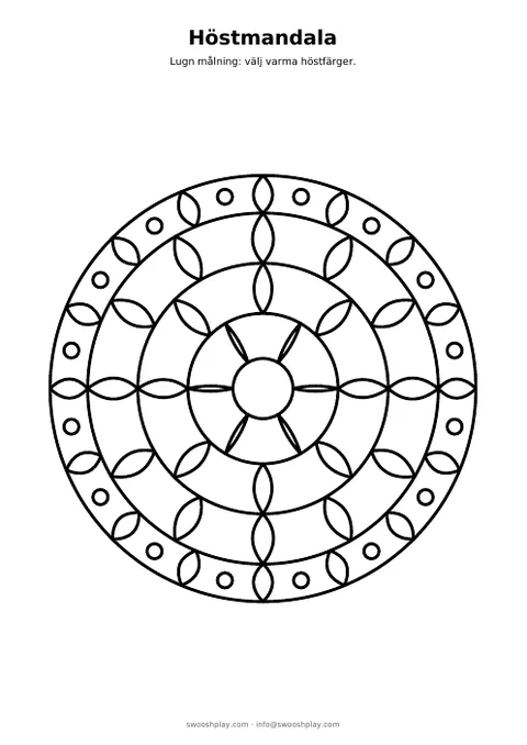 Målarbild: Höstmandala