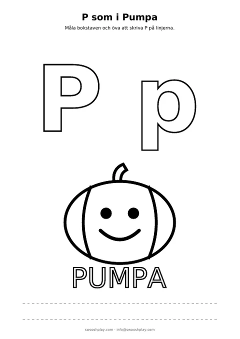 Målarbild: P som i Pumpa