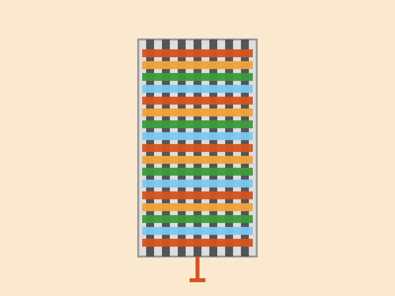 Picture: Woven Bookmark in Autumn Colors