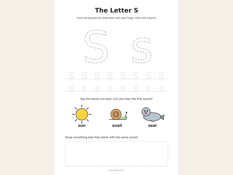 Worksheet: The Letter S