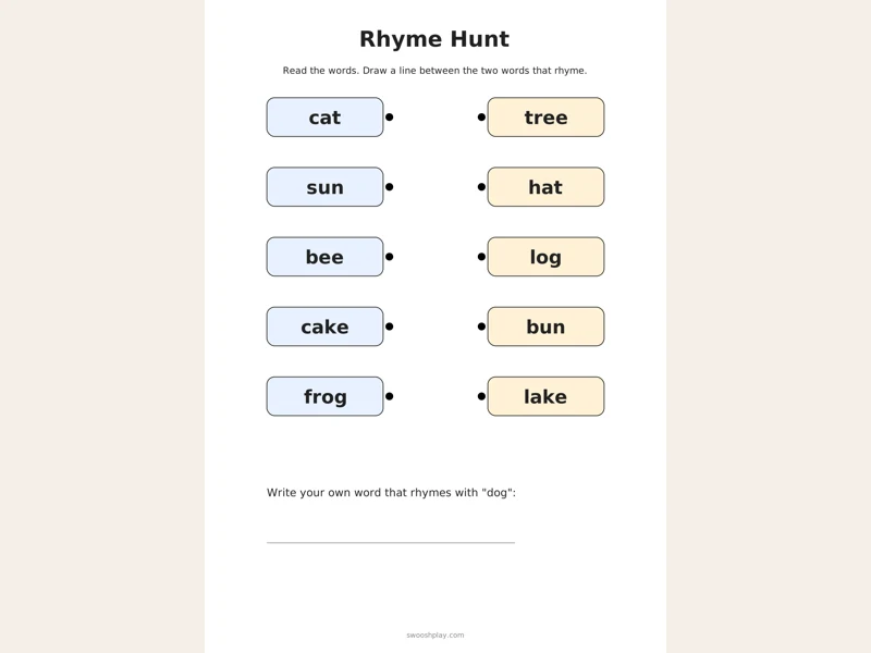 Worksheet: Rhyme Hunt